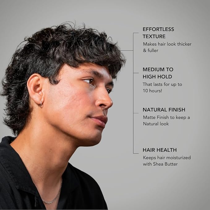 BluMaan Matte Cream Clay - High Hold Matte Finish - Versatile, Easy To Apply, Weightless Control, Nourishing and Cleansing Hair Care Essential with Natural Ingredients - 71 ml/2.5 oz