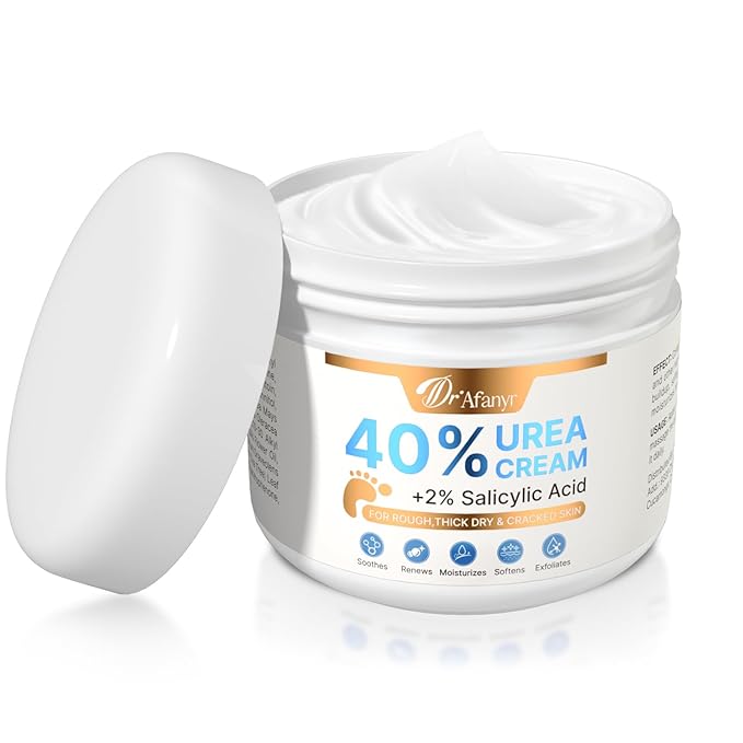 40% Urea Cream for Feet – Foot Cream for Dry Cracked Heels Hand Elbows, Urea 40 percent Foot Lotion for Moisturizing Skin, with 2% Salicylic Acid for Callus Remover & Repair (5.29oz)