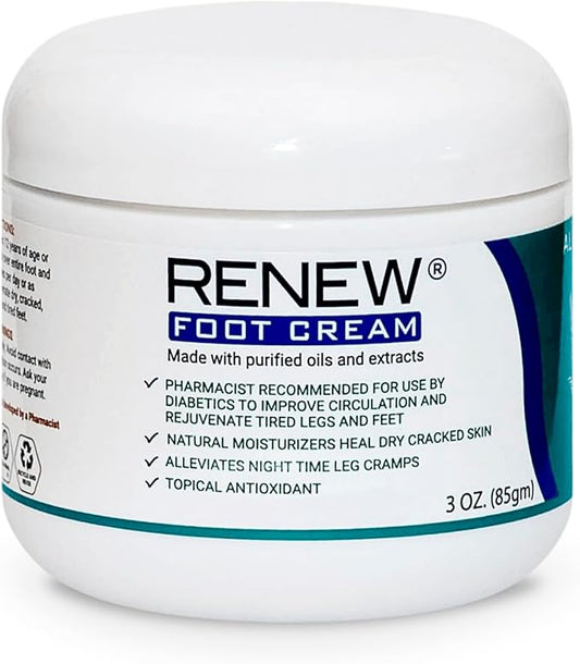 KPW Laboratories for Dry Cracked Heels - All-Natural Foot Care for Women and Men, Hydrating Foot Cream for Dry Feet to Promote Circulation