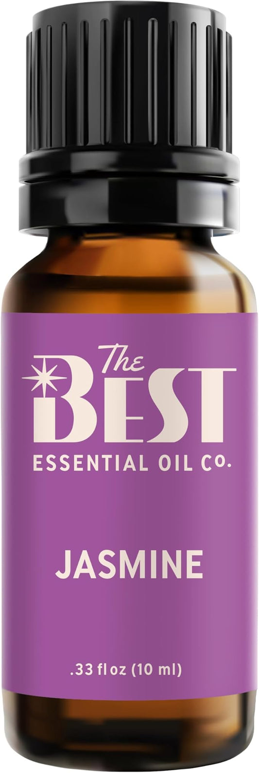 The Best Jasmine Absolute Essential Oil Premium Grade- Diluted in Fractionated Coconut Oil for Aromatherapy, Spa, Massage- 10 ml (.33 fl oz)