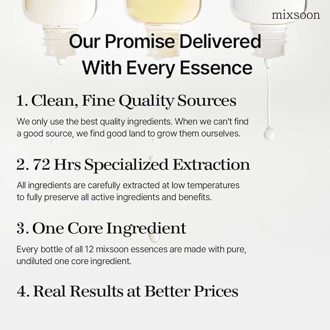 mixsoon Galactomyces Ferment Essence - Deep Moisture, Tone Clarifying Essence to Smooth Skin for Dull, Uneven Skin - Korean Skincare for Glass Skin - Vegan (3.38 fl.oz / 100ml)