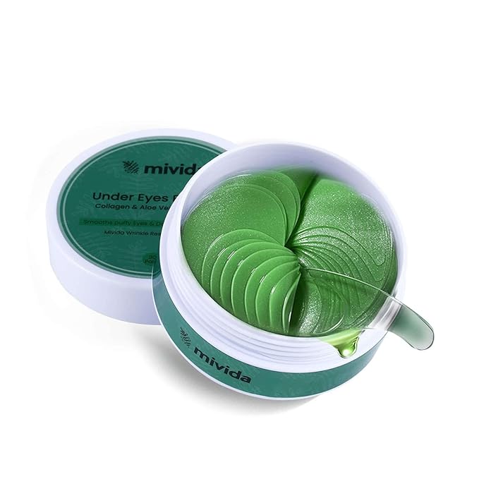 Collagen Under Eyes Patches With Aloe Vera (60 PCS) | For Puffy Eyes and Dark Circle - Anti-Aging Eye Masks for Face to Soothe Puffiness | Anti Wrinkle under eye mask