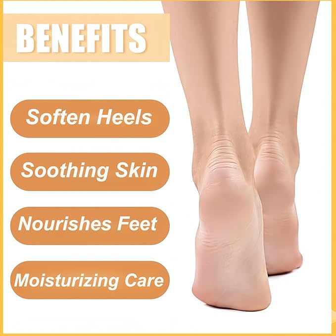 2Pcs Manuka Honey Foot Balm Stick, Moisturizing Hand and Foot Cream for Dry Cracked Heels, Heel Stick Balm for Women & Men, Callus Hydrating Cream for Hands, Elbows & Knees