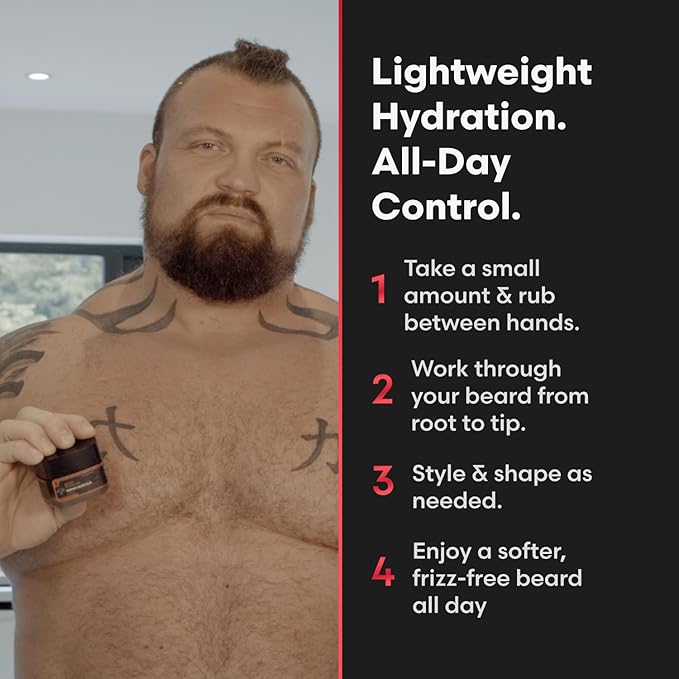 The Beard Struggle Eddie Hall Beast Line Beard Cream – Ragnarok Rising Signature Edition – Tame, Style & Condition Beard – Non-Greasy Formula with Legendary Scent