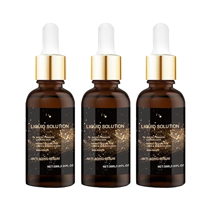 Olavita Face Serum, Liquid Solution anti Aging Serum, Vitamin C & E, Anti Aging Face Tightening, Boost Skin Collagen, Reduce Wrinkles & Plump Skin. 3pcs