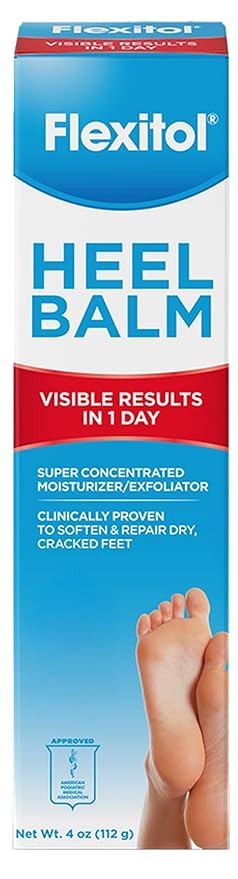 Flexitol Heel Balm, Rich Moisturizing & Exfoliating Foot Cream, Original Version, 4 Oz