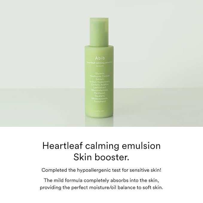 Abib Calming 2 Step Set with Cleanser I Heartleaf Calming Trio, All in One, Soothing Acne, Pimple, Mild Acidic for Senstive Skin, Irritated Skin