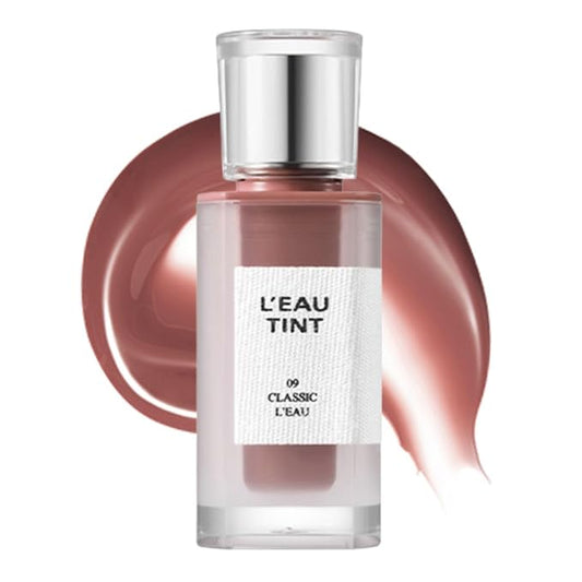 BBIA L’EAU Tint – Glossy & Glow Lip Stain, Watery Lip Tint, Non-Sticky, High Shine Finish, Long-lasting, Moisturizing, Lightweight, Natural, Daily Use, Vegan, Korean Lip Makeup (09 CLASSIC L'EAU)