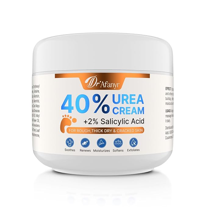 40% Urea Cream for Feet – Foot Cream for Dry Cracked Heels Hand Elbows, Urea 40 percent Foot Lotion for Moisturizing Skin, with 2% Salicylic Acid for Callus Remover & Repair (5.29oz)