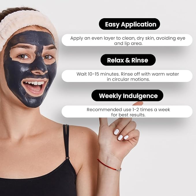 DetoxGlow Activated Charcoal Face Mask | With Mulberry Extract, Niacinamide, Kokum Butter & Vitamin E | Deep Cleansing & Brightening | Hydrates & Nourishes Skin | For All Skin Types - 3.38 Oz