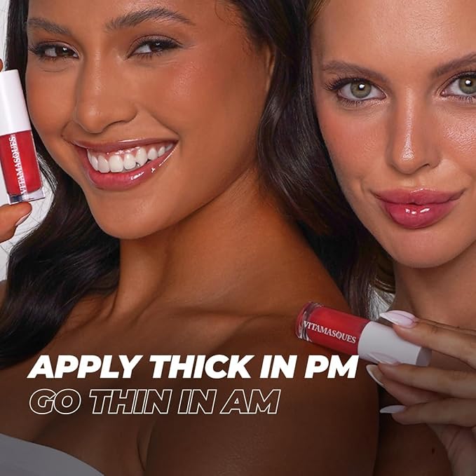 Vitamasques Korean Lip Oil Stain - Watermelon, Plump & Hydrate, Korean Lip Gloss, Lip Gloss plumper, Lip Oil For Women, Non-Sticky Lip Glow Oil Moisturizing - 0.17 Fl Oz