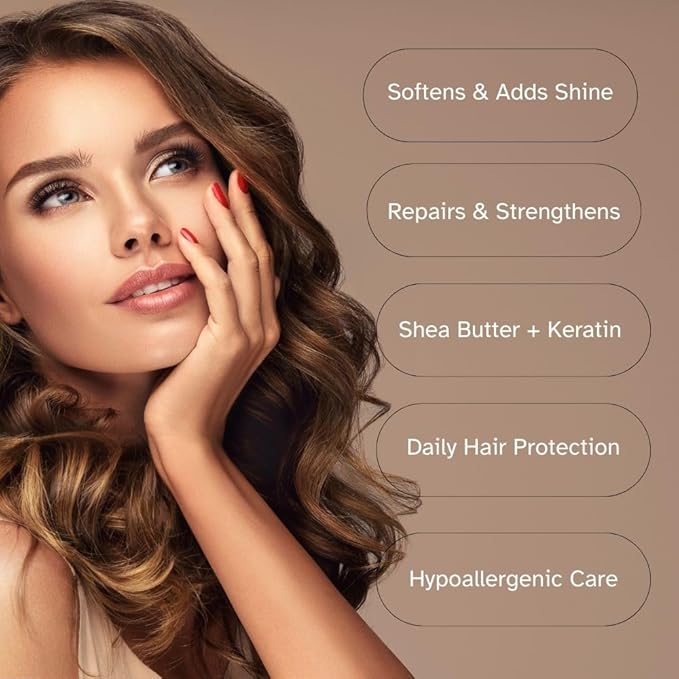 Hair Oil with Shea Butter & Keratin- Restore, Revive, Nourish for Dry, Damaged & Color Treated Hair, 3.38 Fl Oz/100 ml