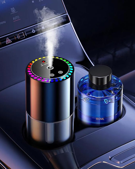5.6oz/160ml Large Capacity 2025 AI Car Air Freshener, Smart Car Electric Diffuser with Perfumes (Colognee), Essential Oil Diffuser Last 6 Months, Auto On/Off, 3 Mode Adjustable, BJ 579-2