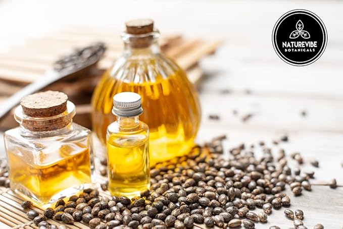 Naturevibe Botanicals Argan Oil 32oz and Castor Oil 32oz | Oil Combo