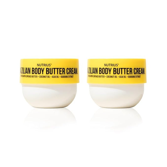 Nutrius | Brazilian Body Butter Cream 2-Pack | Smooth, Fast-Absorbing, Non-Greasy | Infused With Cupuacu Butter
