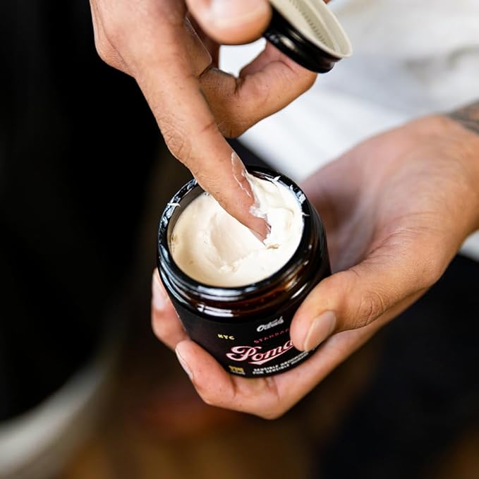 O'Douds Standard Pomade for Men - Natural Styling Hair Pomade - Firm Hold & High Shine Finish for Classic Looks - Bay & Blood Orange Scent (4oz)