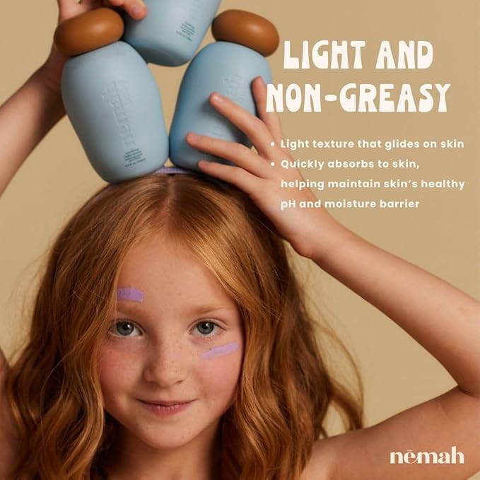 Nemah - Soothing Baby Lotion - Organic Baby Lotion for Sensitive Skin with Actismart Chamomile, Jojoba Oil, & Activera Aloe Vera - Vegan & Cruelty-Free - 9.8 fl. oz.