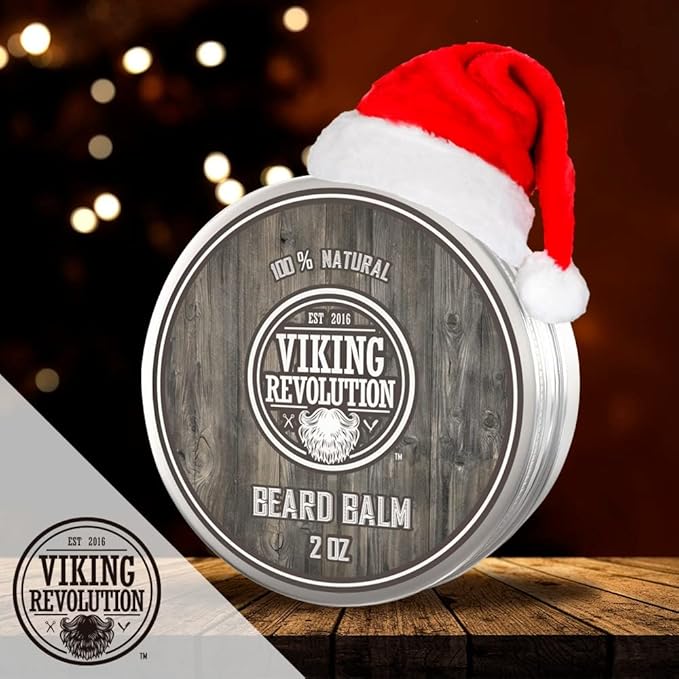 BEST DEAL Beard Balm with Argan Oil & Mango Butter - Styles, Strengthens & Softens Beards & Mustaches - Citrus Scent Leave in Conditioner Wax for Men by Viking Revolution