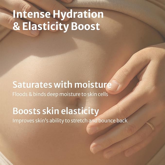 Essential Belly Cream for Strech Marks 6.76 fl oz – Panthenol, Allantoin, Coconut Oil – Vegan, Maternity, Pregnancy Safe Korean K-beauty, Fragrance Free, Dermatologist Tested