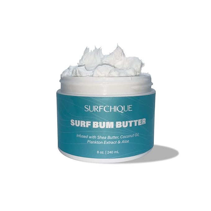 Surf Bum Whipped Moisturizing Body Butter with Light Tropical Scent of Coconut, Vanilla, Mango, & Papaya (8 oz)
