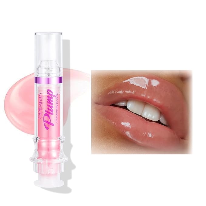 Natural Spicy Lip Plumping Booster Lip Plumping Oil，Lip Plumper Gloss, Ultra-Hydrating & Nourishing Plump and Pout Lip Plumper, Glossy Finish Fuller Lip Plumping Lip Gloss for Women Girls(01#)