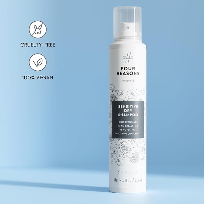 No nothing Very Sensitive Dry Shampoo - Fragrance Free Dry Shampoo, 100% Vegan, Hypoallergenic, Unscented, Gluten Free, Soy Free, 5.3 oz (Old Packaging)