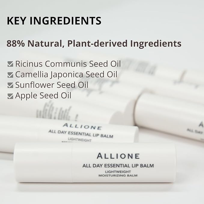 All Day Essential Tinted Lip Balm 04 Allure Rose | Natural Gloss Balm, Moisturizing Lip Care, Deep Nourishing Plant-Based Chapstick, Lasting Hydration Lip Butter for Dry Cracked Chapped Lips