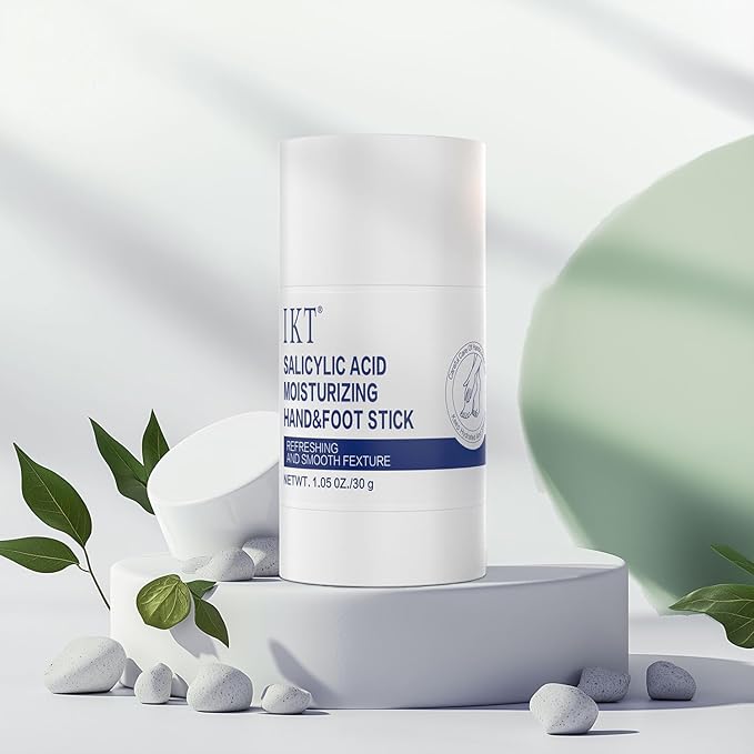 Foot Cream Stick for Dry Cracked Heels,Moisturizing Balm with Salicylic Acid & Olive Oil,Roll-On Repair Treatment for Rough Feet, Hands & Elbows,No Mess Foot Lotion Alternative,1.05 oz,2 pack