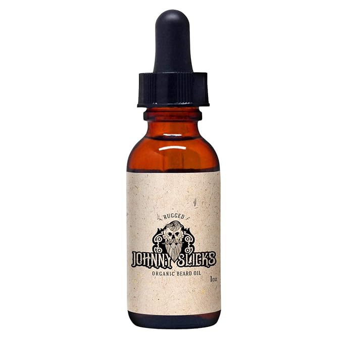 Organic Beard Oil | Moisturize, Soften, Promote Hair Growth, Reduce Itch (US Made, Veteran Owned Handcrafted with Clean Ingredients), Rugged
