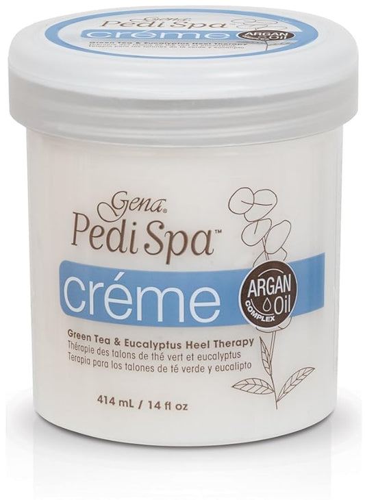 Gena Pedi Spa Moisturizing Foot Cream - Intensive Foot Cream for Cracked Dry Cracked Heels and Feet Treatment with Green Tea & Eucalyptus, 14 oz