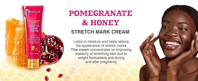 Mielle Organics Pomegranate & Honey Stretch Mark Cream, 3 Ounces