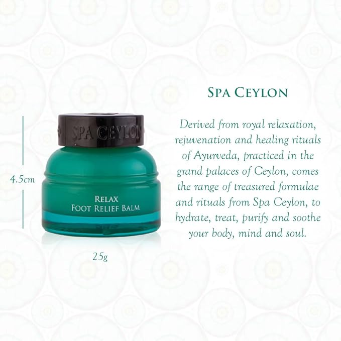 SPA CEYLON RELAX Foot Relief Balm | Instant Cooling & Soothing | relief for tired & fatigued feet | Hydrating | 100% Natural | Suitable for all skin types