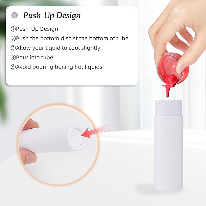 NICENEEDED 10 Pcs Paperboard Lip Balm Tubes, 0.6 Oz Kraft Paper Lipstick Tube, Cardboard Empty Deodorant Container Solid Perfume Tube Cosmetic Box for DIY Chapstick Deodorant Crayon