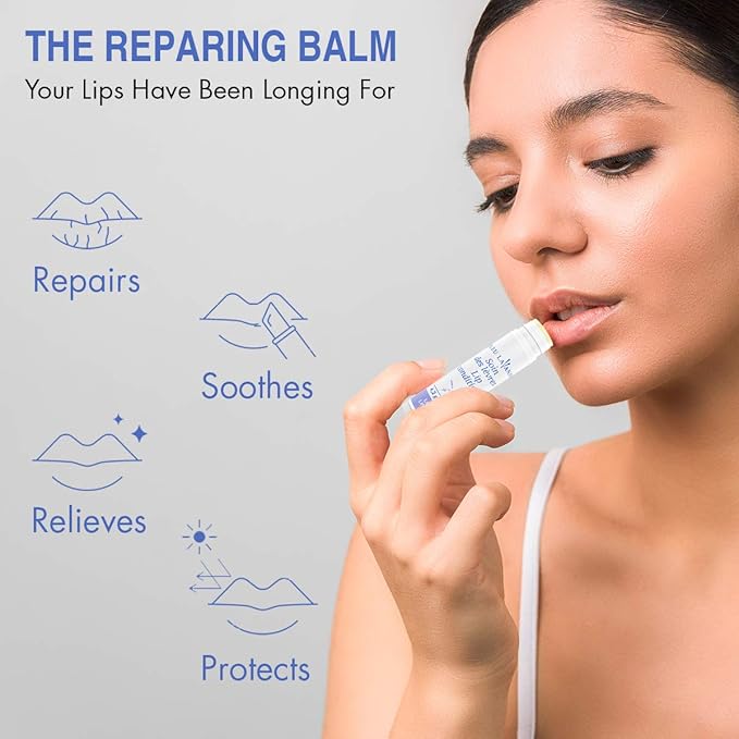 Bleu Lavande - Natural Lavender Lip Conditioner – Stick Lip Balm Repairs, Moisturizes & Protects - Soothes Chapped Lips & Restores Hydratation - Olive Oil & Shea Butter Base Lip Care - 4.2g - 3 Pack