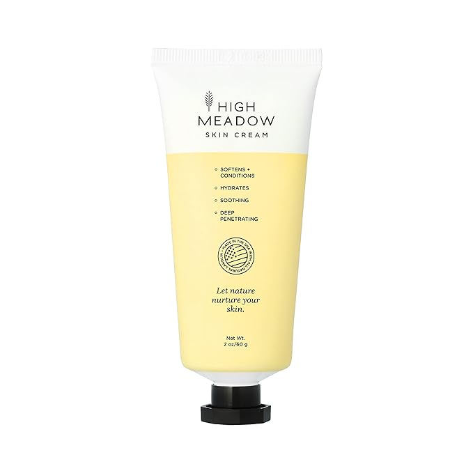 High Meadow Lanolin Skin Cream - Deep Hydration Formula for Soft, Radiant Skin Care-Repairs Dry and Cracked Skin on Hands, Feet & Elbows - Multi-Purpose Soothing Lotion - 2.0 Oz Unscented Moisturizer