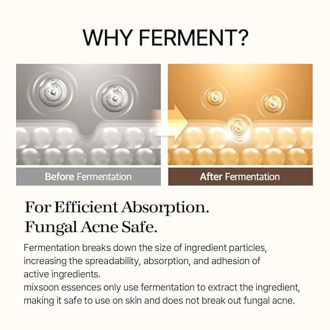 mixsoon Bean Essence 1.01 Fl.Oz. / 30ml (Pack of 1) Exfoliating Hydrating Korean Skin Care Hyaluronic Acid Serum Korean Glass Skin Care