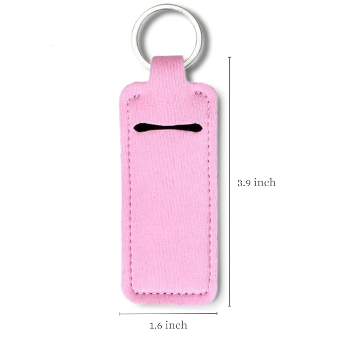 Peaches and Cream Chapstick 6-Pack. Includes Bonus Lip Balm Holder Keychain (Pink). Limited Edition Flavor from the Chapstick I Love Summer Collection, Unique Gift Bundle from Tiny Seed