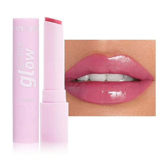 MUESCHER Glow Lip Balm Plumping Moisturizing Lip Balm For Dry Cracked Lips, Moisturizer Nourishing Lip Balm Lip Care Vegan Tinted Lip Balm, Dewy Glassy Lip Balm Shine Lips Plumper Jelly Lipstick(05#)
