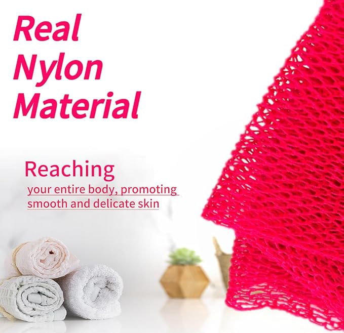 African Net Sponge Authentic, African Exfoliating Sponge Real African Net Black Owned, African Bath Sponge Back Scrubber, Body Exfoliator Shower Bath Accessories (Rose Pink)