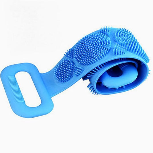 Silicone Back Scrubber for Shower, Silicone Body Scrubber, 35 Inch Extra Long Bath Body Brush Back Brush Exfoliating Body Scrubber with Handle for Men Women