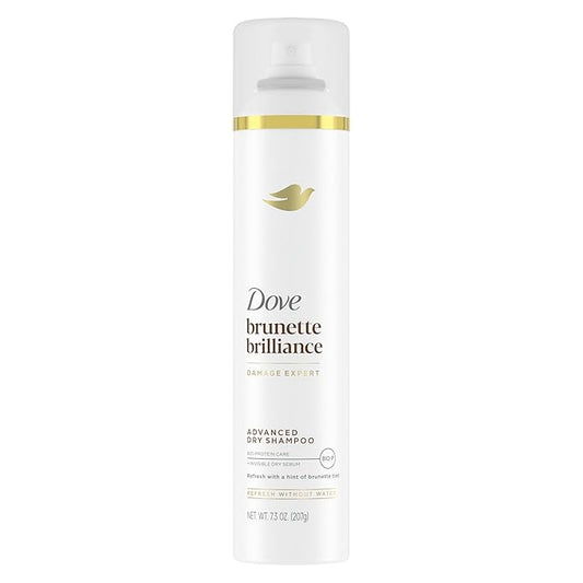 Dove Advanced Dry Shampoo Brunette Brillance Refresh & Revive Hair Without Water Refresh Hair with a Hint of Brunette Tint 7.3 oz