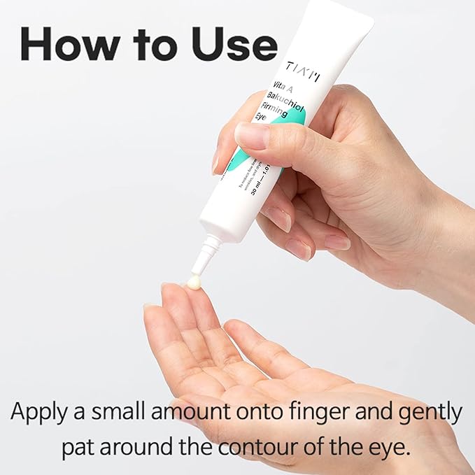 TIAM Vita A Bakuchiol Firming Eye Cream for Wrinkles, Anti-Aging, Dark Circles, and Puffiness, Fragrance-Free Under-Eye Treatment, 1.01 FL.OZ. / 30ml