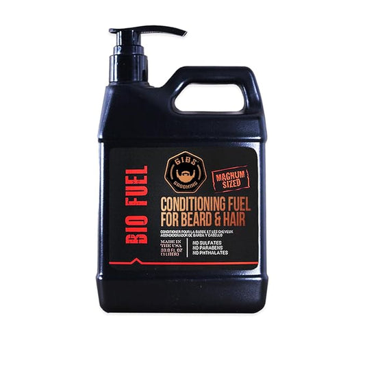GIBS BioFuel Hair Conditioner For Men - Beard & Hair Conditioner Moisturizing, Liter, 33.8 Fl Oz (Pack of 1)