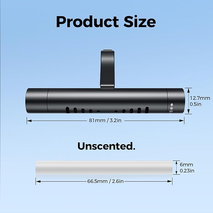 2pcs Car Perfume Diffuser With 12 Odorless Refill Sticks,Essential Oil Car Diffuser Suitablefor:Car,Bathroom,OfficeScenario,Cloakroom,Bedrooms,Birthday(Black)