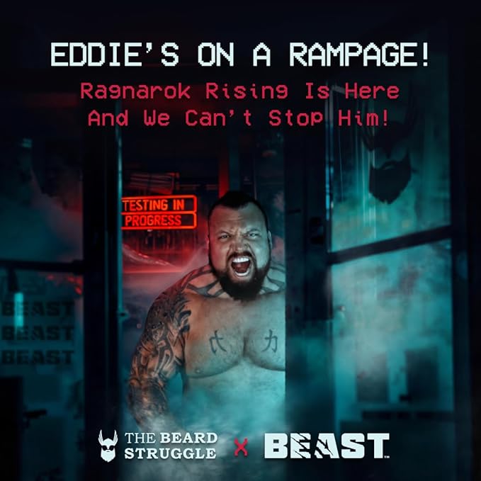 The Beard Struggle The Beast Line Beard Growth Oil for Men Ragnarok Rising Eddie Hall Beast Line - Signature Edition - Night Liquid Elixir Beard Oil & Beard Softner