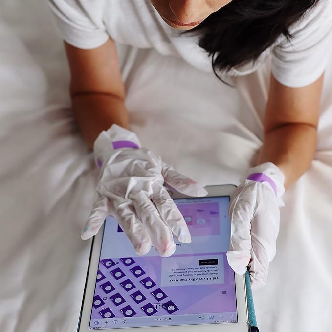 TOI:L Catherine Muller Floral Hand Mask 1 Pair, Moisturizing Gloves for Dry Hands with Elder Flower & CICA, Repairing and Nourishing Hand Care Treatment for Cracked, Rough, and Dry Skin