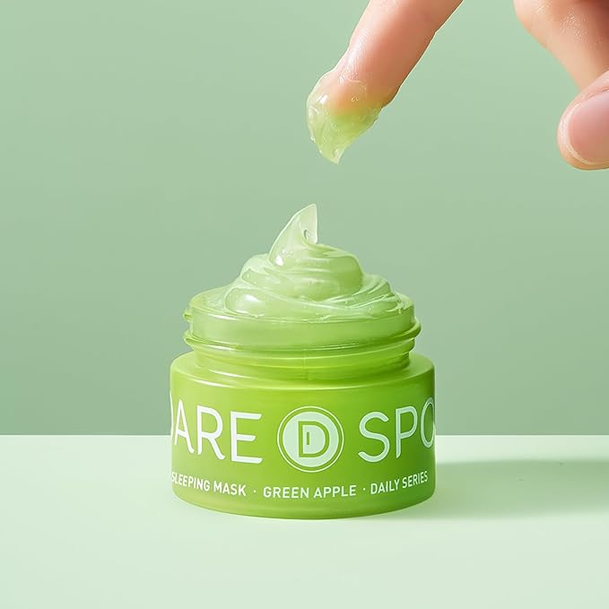 Sleeping Lip Mask Green Apple - Repair for Dry Cracked Lips, Infused with Vitamin C and Shea Butter, Lip Mask Nourish and Revitalize Overnight, Wake to Softer, Smoother, Glow Lip - 0.42 Fl Oz