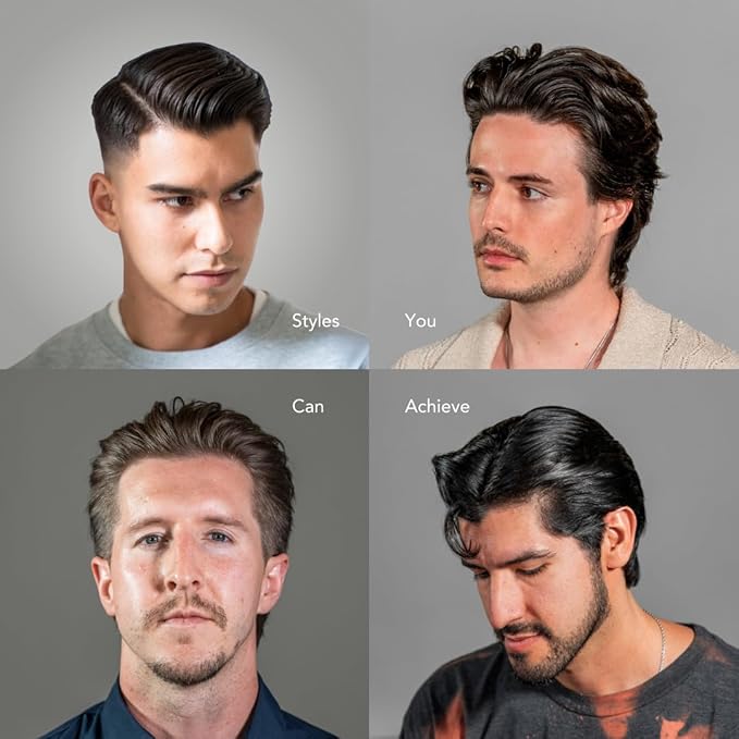 BluMaan Hydrating Pomade - Low Shine, High Hold - Water Based, Easy To Wash - Ideal for Quiffs, Pompadours, Ducktails & Slick Back Looks - 2.5 oz