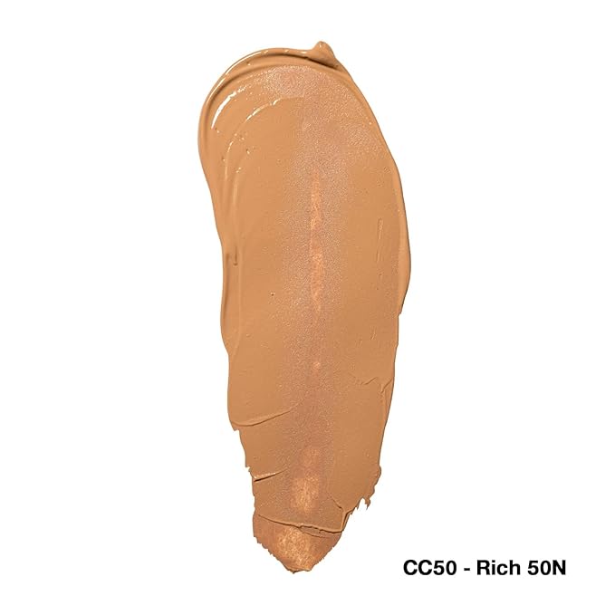 Palladio Full-Coverage Color Correction CC Cream, Oil-Free with Peptides & Vitamin C, Best for Correcting Redness and Uneven Skin Tone, Buildable Foundation Coverage (Rich 50N)