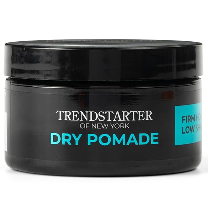 TRENDSTARTER - DRY POMADE (4oz) (PACK of 2) - Firm Hold - Low Shine - Water-Based Gel Type Pomade - All-Day Hold Premium Hair Styling Products